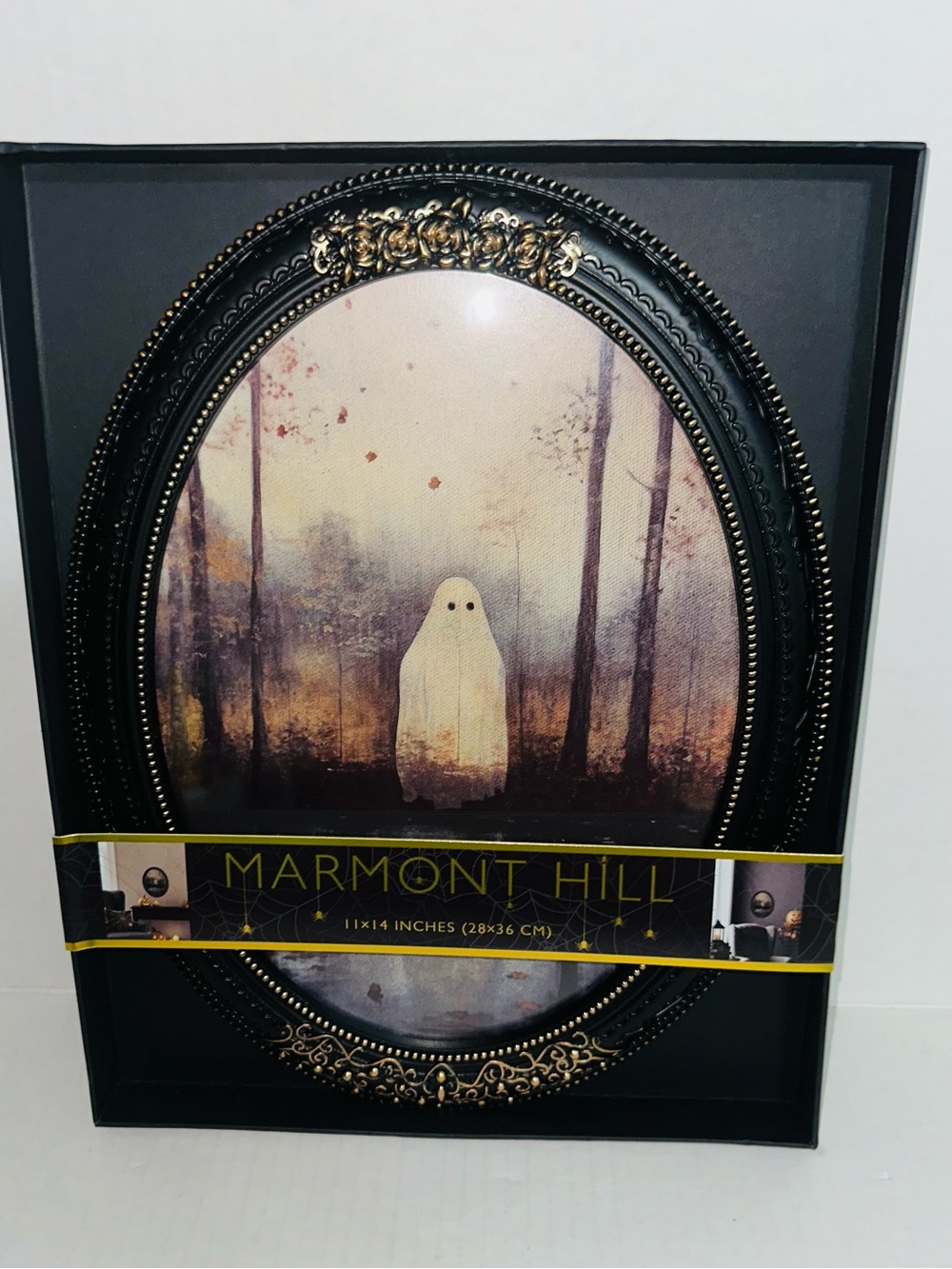 Black Oval Ghost Forest Art Print